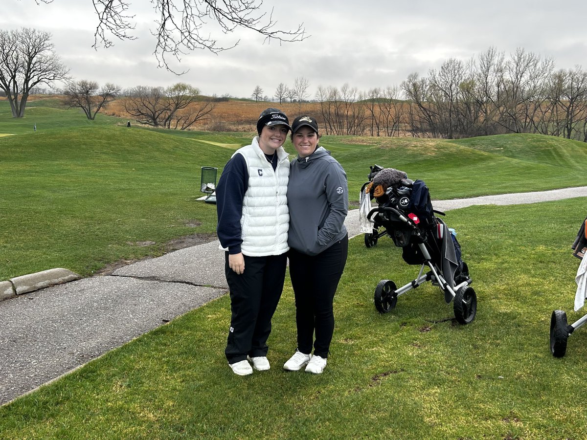 Couple of Bow Alum grouped together at the Concordia Invite! Good luck Madi and Emery, play nice!!