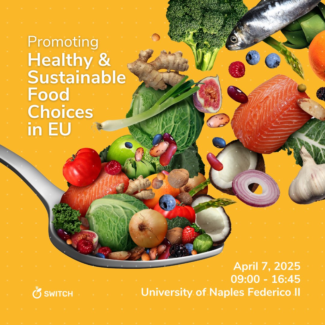 "Strategies to Promote Healthy and Sustainable Food Choices" on April 7, 2025, at the University of Naples Federico II. Experts will discuss food, health, and sustainability, plus a workshop on strategies for different groups. Register here: lnkd.in/gHAGDwBW