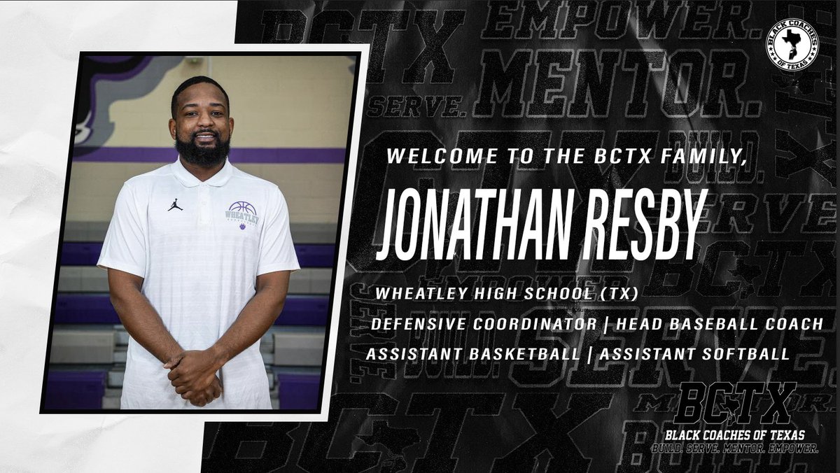 Welcome to the #BCTX🫱🏾‍🫲🏿 family <a href="/CoachResby/">J.Resby</a>!

Build. Serve. Mentor. Empower.

Join the #BCTX🫱🏾‍🫲🏿 today!