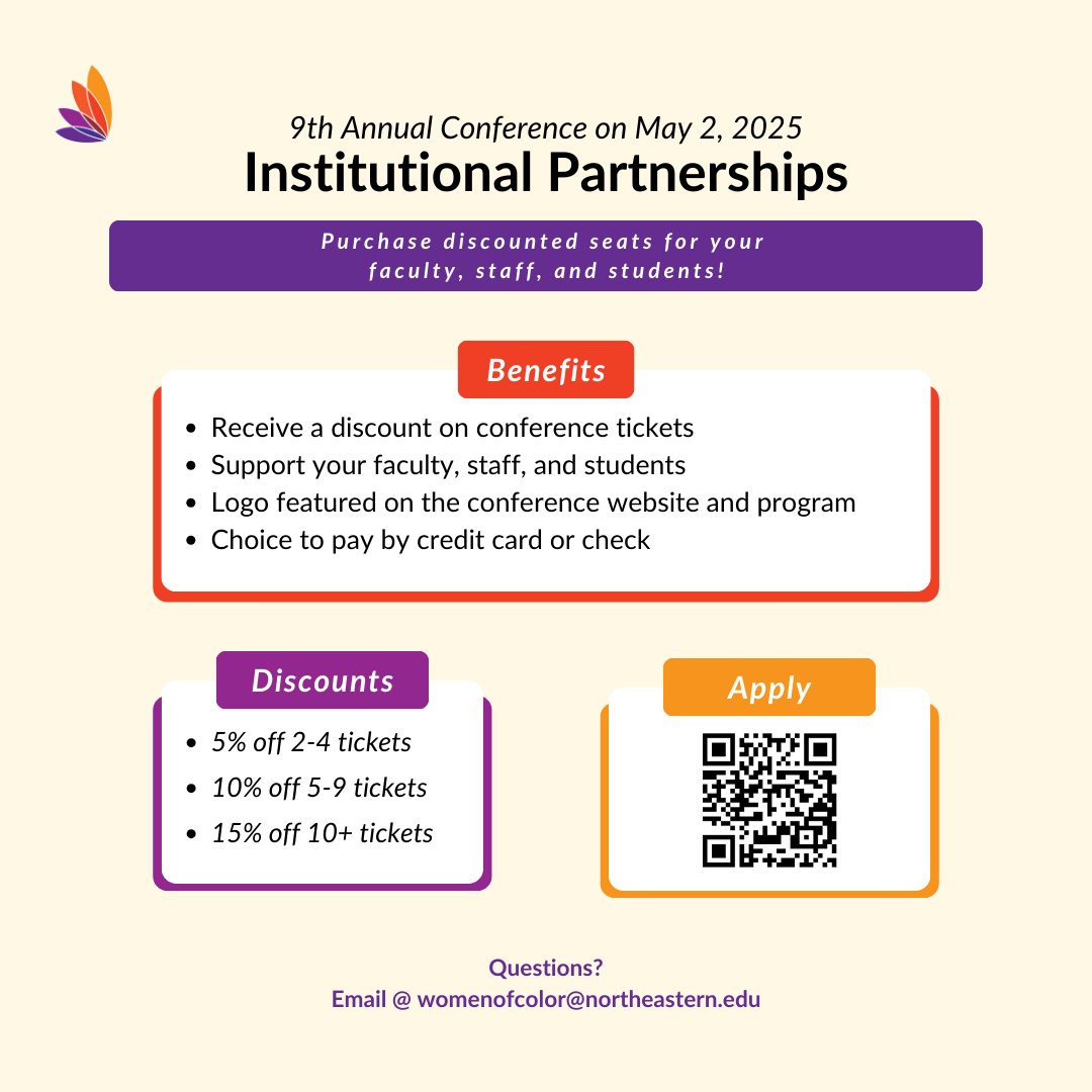 Support your faculty, staff, and students with discounted tickets to the #WOCIA Conference to champion Diversity &amp; Truth in the Academy on May 2, 2025.

Apply for Institutional Partnership: bit.ly/wocia_institut…
Register:  bit.ly/WOCIA25