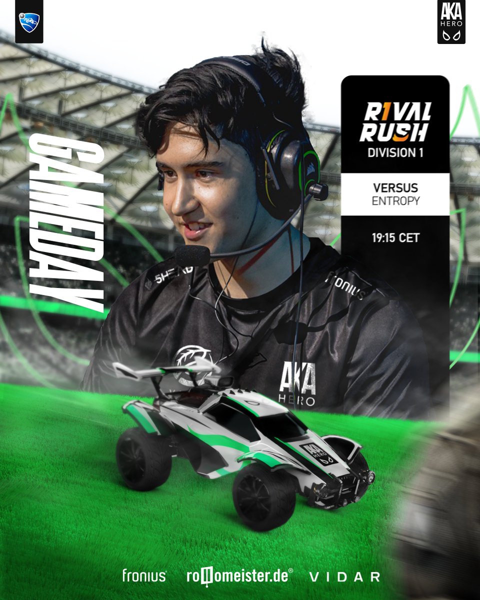AKA HERO (@akaheroesport) on Twitter photo Time for some <a href="/RivalRushRL/">Rival Rush</a> Actionπ
β²οΈ19.15 CET
π<a href="/EntropyGaming/">Entropy</a>
πΊtwitch.tv/rivalrushrl
<a href="/cocoo_rl/">cocoo.rl</a> <a href="/ScreamRL/">scream33.</a> <a href="/Yukeo/">Yukeo</a> <a href="/DavideKant/">DavideKant</a>
#BEAHERO Time for some <a href="/RivalRushRL/">Rival Rush</a> Actionπ
β²οΈ19.15 CET
π<a href="/EntropyGaming/">Entropy</a>
πΊtwitch.tv/rivalrushrl
<a href="/cocoo_rl/">cocoo.rl</a> <a href="/ScreamRL/">scream33.</a> <a href="/Yukeo/">Yukeo</a> <a href="/DavideKant/">DavideKant</a>
#BEAHERO
