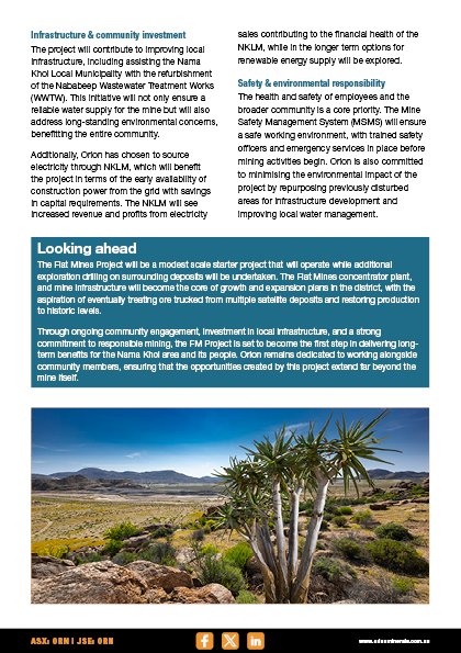 ORION MINERALS MYNuusblad – April 2025

Orion Minerals has released its latest newsletter on Issuu and on its website.

Read the English here - orionminerals.com.au/download/mynuu…

Read the Afrikaans here – orionminerals.com.au/download/mynuu…

#OrionMinerals #Community