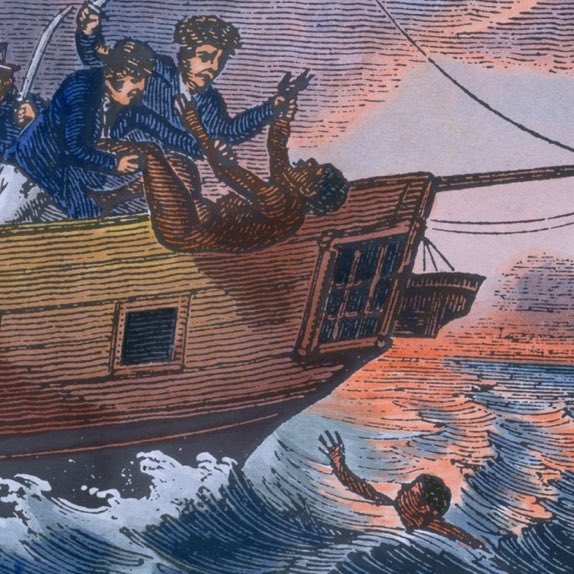 In 1781, over 100 enslaved Africans were thrown overboard and drowned so that the slavers could cash in on the insurance of those enslaved.

The Zong Massacre, 

A Thread