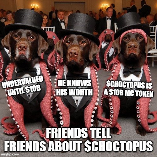 <a href="/AltcoinDailyio/">Altcoin Daily (backup account)</a> You got a best friend to look dapper with you? Check out <a href="/ChoctopusCrypto/">Choctopus</a> l, a degen's best friend.

🔒30% token lock
🔥daily token burns <a href="/ChoctopusBurn/">Choctopus community token burns</a> 
🦎Verified by <a href="/coingecko/">CoinGecko</a> 
💎🙌holders, over 2k strong

EVrGfAj99Xr1NjqqZv6E2msVKZVmhGaThHhcZXzrpump