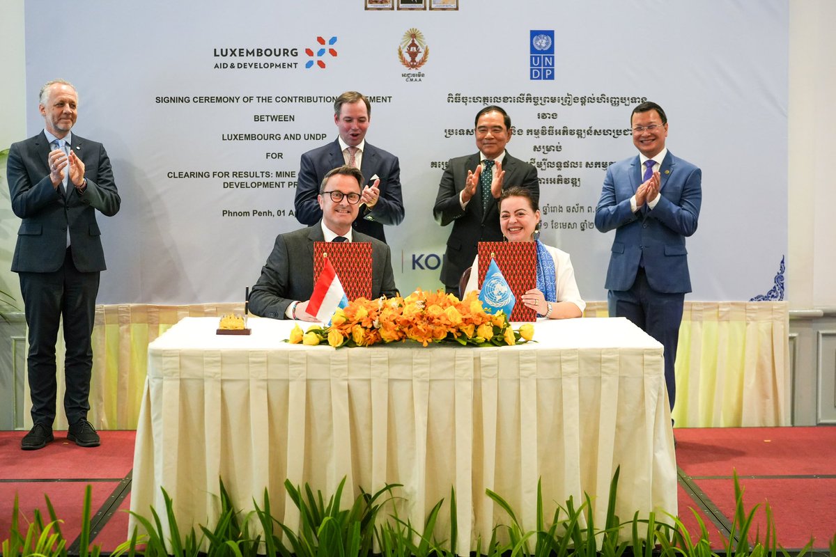 🇺🇳 Glad to have been able to launch a new partnership for a mine-free Cambodia with the Cambodian Mine Action and Victim Assistance Authority &amp; <a href="/UNDP/">UN Development</a>. Luxembourg attaches particular importance to demining efforts, since landmines trap affected regions in cycles of poverty.