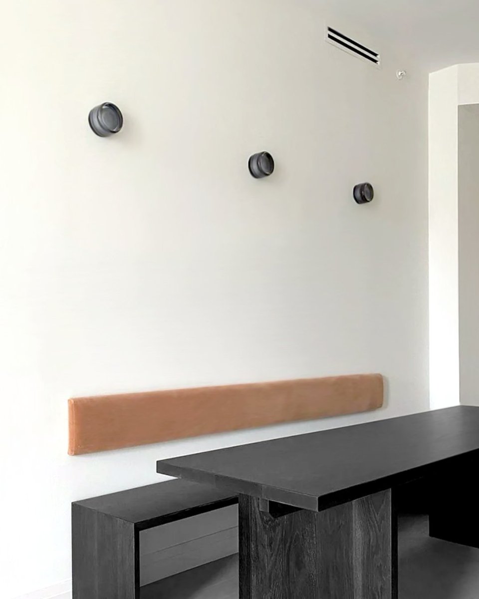 Grey button sconce lights ❤️⁠
⁠
Made by Dyke &amp; Dean. The perfect addition to any room. They have a sleek and stylish design, their modern round shape makes it a great choice for bedrooms, bathrooms, hallways &amp; living rooms⁠
⁠
#dykeanddean #lightinginspiration #interiordesign