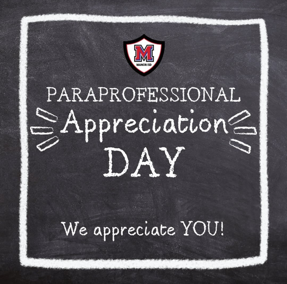 Happy Paraprofessional Appreciation Day!
We’re so grateful for all the ways you assist teachers &amp; support scholars in the classroom❤️💙  #ParaprofessionalAppreciationDay #ManorStrong #ManorUnited #ManorISD