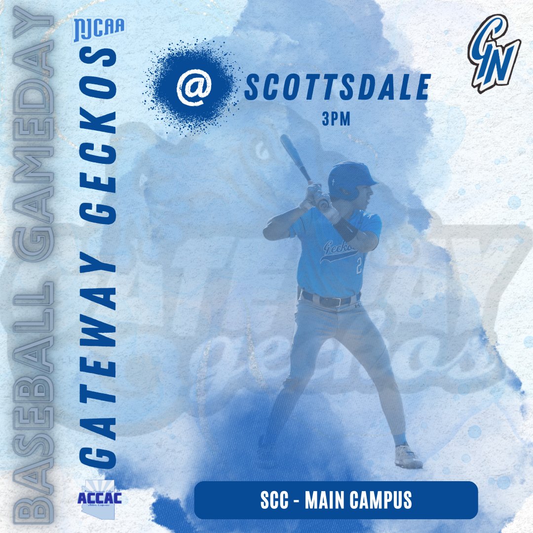 GateWay CC Athletics (@gatewaygeckos) on Twitter photo ⚾🦎 GameDay 🦎⚾
⚾ <a href="/gecknation/">GeckNation Baseball</a>
🆚 <a href="/SCCArtichokes/">SCC Athletics</a>
🕦 3pm
📍 SCC
🤳 Game Changer➡Gateway Geckos Baseball 2025
@Gatewaycc <a href="/accac_sports/">ACCAC Sports</a> <a href="/NJCAA/">NJCAA</a>
#letsgogeckos #BaseBall #gecknation #gdub #gameday ⚾🦎 GameDay 🦎⚾
⚾ <a href="/gecknation/">GeckNation Baseball</a>
🆚 <a href="/SCCArtichokes/">SCC Athletics</a>
🕦 3pm
📍 SCC
🤳 Game Changer➡Gateway Geckos Baseball 2025
@Gatewaycc <a href="/accac_sports/">ACCAC Sports</a> <a href="/NJCAA/">NJCAA</a>
#letsgogeckos #BaseBall #gecknation #gdub #gameday