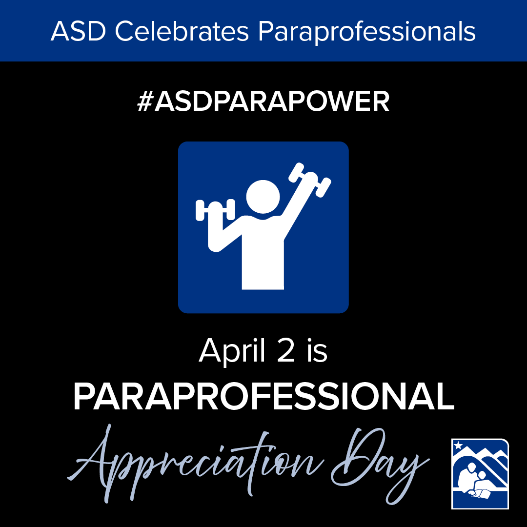 ASDschools's tweet photo. Happy Paraprofessional Appreciation Day! 

ASD is grateful for our paraeducators—skilled technicians who work alongside teachers to support student success, just like paralegals &amp; paramedics.

Learn more: https://t.co/Y8MZMbAFDK

#ASDShineBright #Parapower #ThankYou #Alaska https://t.co/3XW5b1tfgs
