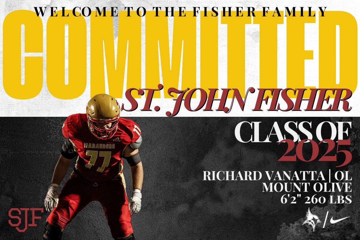 Committed to <a href="/SjfFootball/">Fisher Football</a> ! <a href="/OConnorMOFB/">Brian OConnor</a> <a href="/Coach_Segala/">Brees Segala</a> <a href="/coach_prina/">Jayden Prina</a> <a href="/MOHSFootballNJ/">Mount Olive Football Marauders</a>