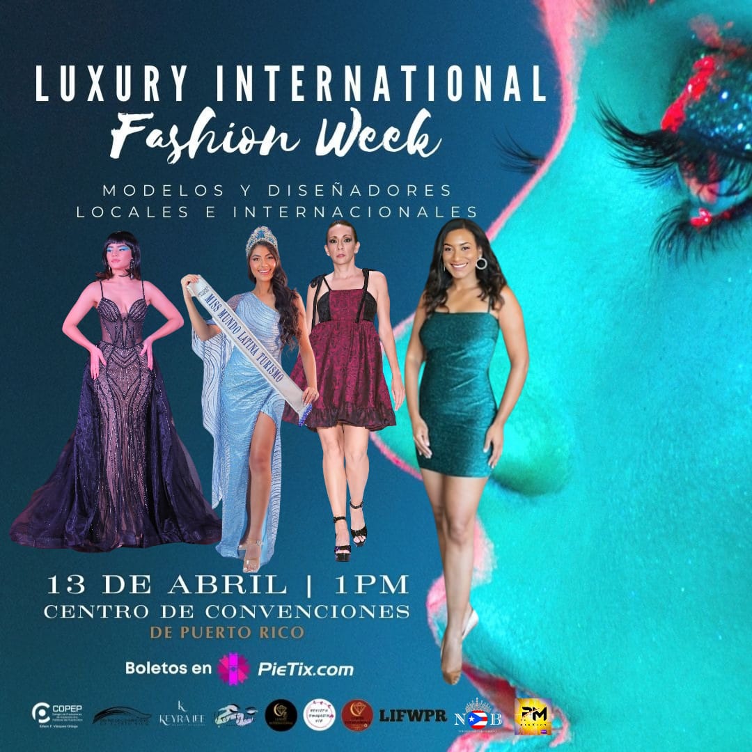 NoticiasRTZ's tweet photo. REGRESA EL “LUXURY INTERNATIONAL FASHION WEEK”, SEGUNDA EDICIÓN EN SAN JUAN, PUERTO RICO, UN EVENTO DE MODA DE CLASE INTERNACIONAL.

(San Juan, Puerto Rico) – Migna Liz Events presenta el evento de modas, “Luxury International Fashion Week”, el domingo 13 de abril, desde la 1:00 de la tarde, en el Centro de Convenciones de Puerto Rico.

Migna Liz, productora del evento informó que este evento es una celebración del lujo, la elegancia y la innovación en el mundo de la moda. Los asistentes podrán disfrutar de una experiencia única en la que coinciden lo mejor del diseño internacional y local, creando un espacio donde la creatividad y la inspiración serán los protagonistas.

“Nos complace anunciar la participación de renombrados diseñadores internacionales en nuestra pasarela, entre los cuales se encuentran: Giannina Azar, Diana Mahrach y Lázaro Sánchez, nuestro diseñador José Raúl, todos ellos reconocidos por vestir a celebridades y reinas.  Junto a prestigiosos diseñadores que presentarán su talento y creatividad. Son ellos: Benardino Gómez, Yasmin Rodríguez, Gabriel Allah, Pedro Serrano, Elianid Pomales, Kalonice, Alexis Tower, Maya Sofia, Debbie Rivera, Alaniz Sofia, Mendoza de Aponte, Ward robe Green, Lorraine Ortiz, Myrna OK Y Forever Glow. También contaremos con la participación de las Reinas de Miss Mundo Latina y de Invitados especiales.”, expresó.

También es un escaparate para los talentos emergentes. Estos diseñadores traen consigo frescura y nuevas perspectivas, ofreciendo propuestas innovadoras que desafían lo convencional. Proporciona una plataforma crucial para que estos nuevos talentos muestren sus habilidades y ganen reconocimiento en la industria. Sus diseños reflejan el entusiasmo y la creatividad sin límites que son esenciales para el futuro de la moda.