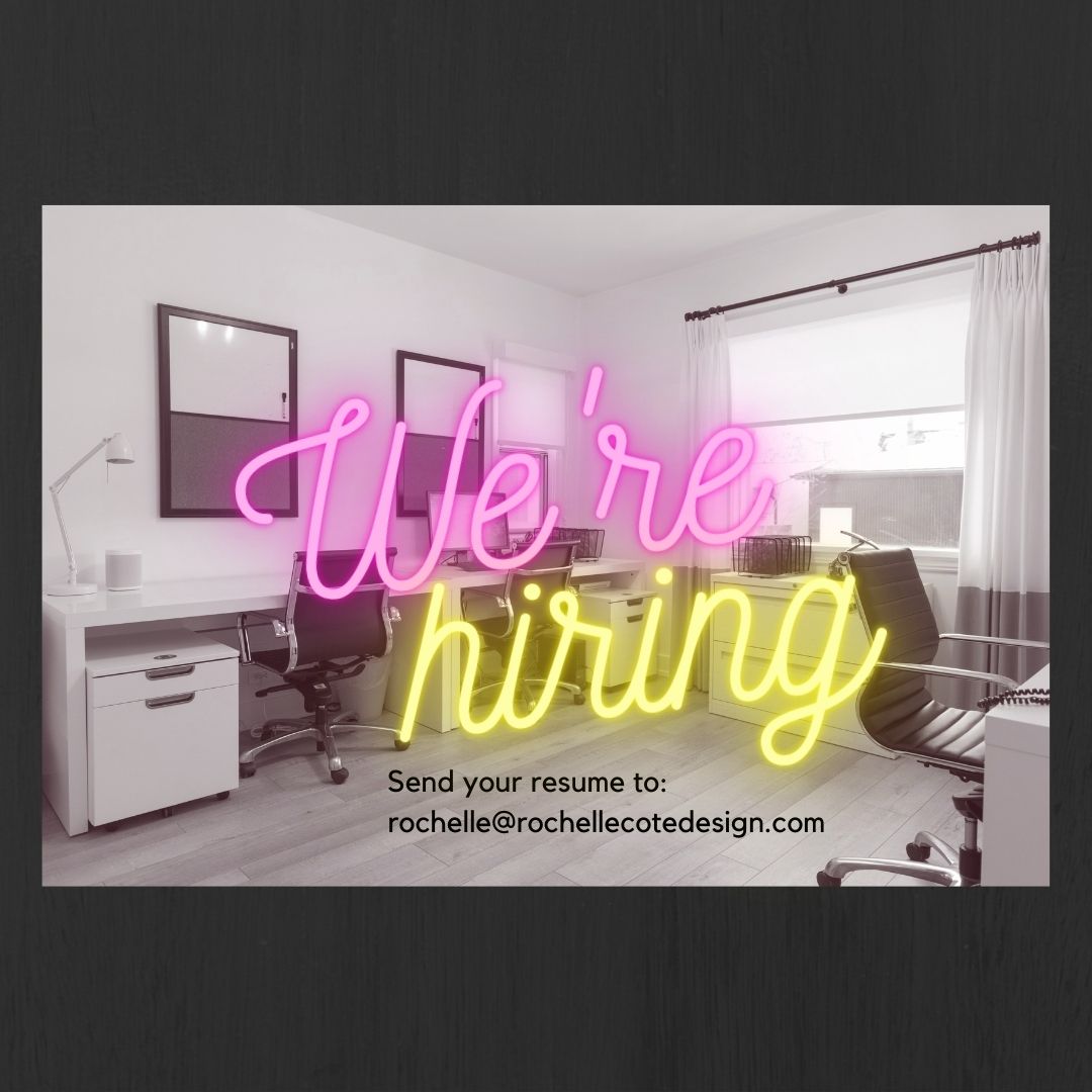 ✨ We're Hiring: Junior Designer ✨⁠
⁠
Are you a passionate and detail-oriented designer eager to grow in the world of interior design? Please send your resume to rochelle@rochellecotedesign.com and we will be in touch soon.⁠