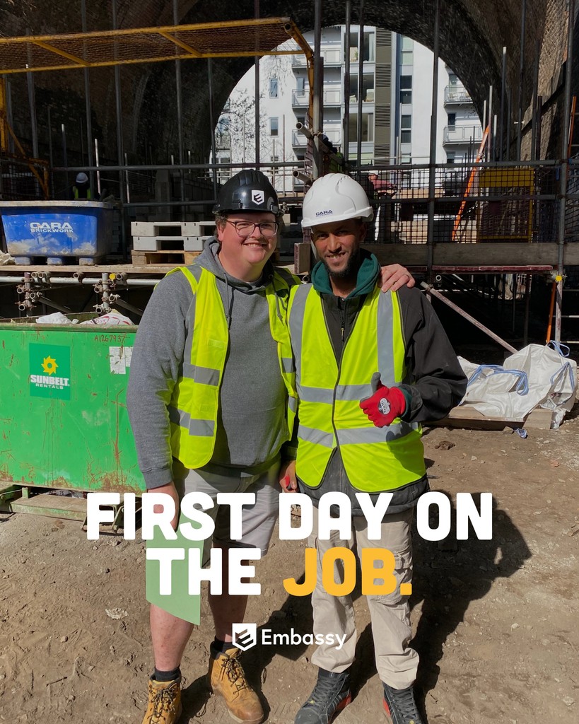 Embassy Village (@embassyvillage) on Twitter photo It's great to see another member of our community starting work - especially when it's helping to build the Embassy Village!
We now have two men employed full-time with our fantastic contractor, Cara Brickwork.
Thank you, <a href="/caragroup_/">Cara Group</a>, for giving people great opportunities! It's great to see another member of our community starting work - especially when it's helping to build the Embassy Village!
We now have two men employed full-time with our fantastic contractor, Cara Brickwork.
Thank you, <a href="/caragroup_/">Cara Group</a>, for giving people great opportunities!
