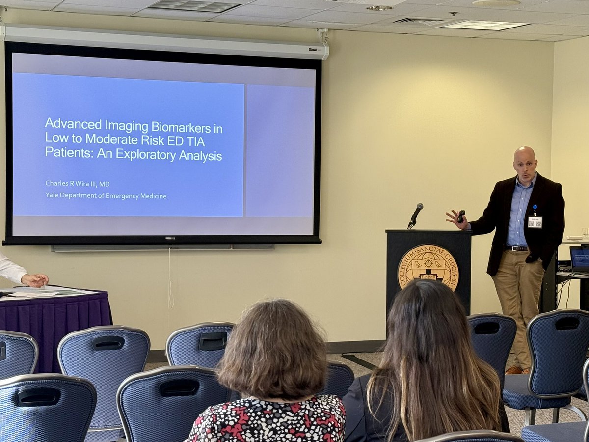 Yale EM 🤝 Neuro

Cameron Gettel, MD, MHS, and Charles Wira, MD, presenting their respective Neurological Lightning Oral Sessions at #NERDS25