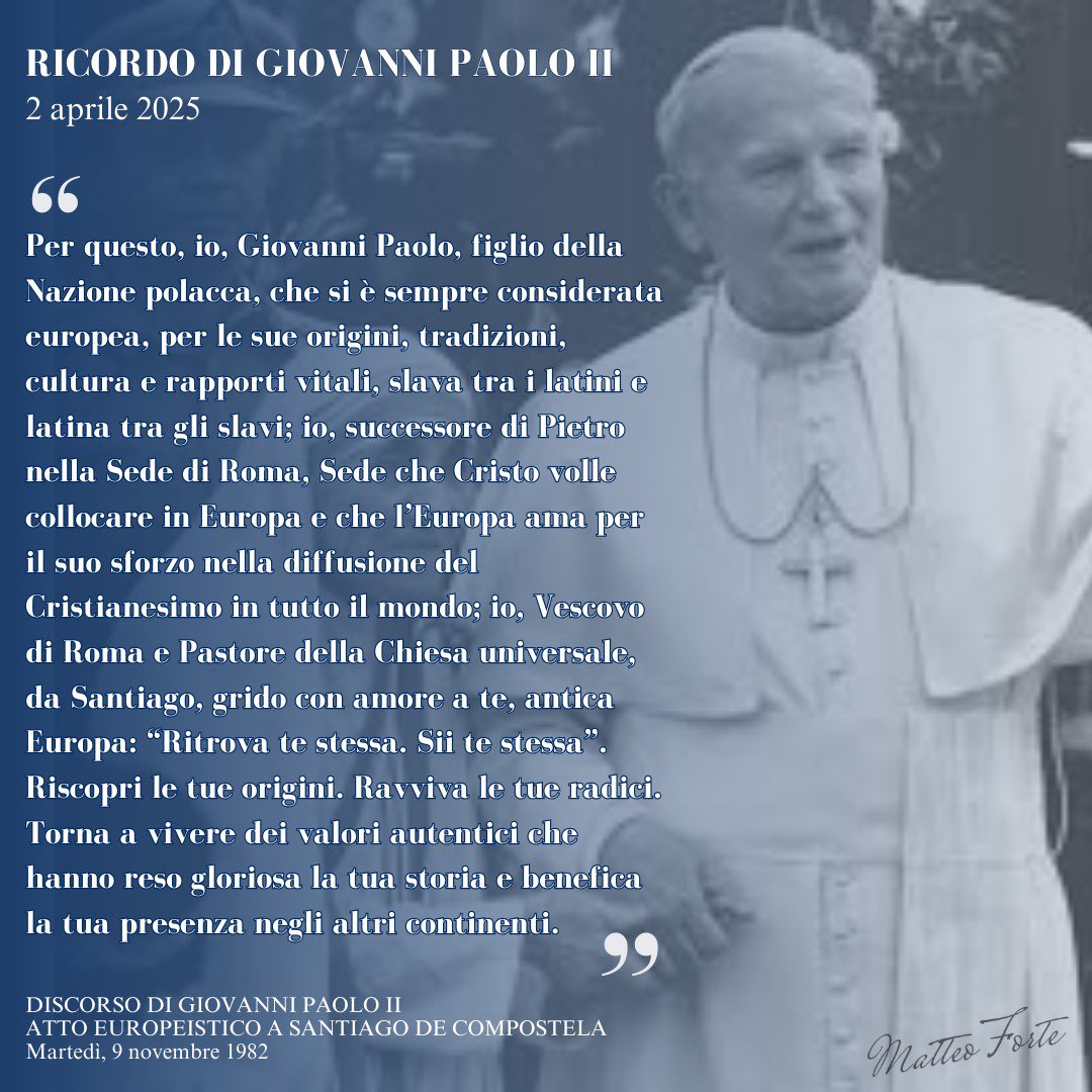 Vent’anni dalla morte di Giovanni Paolo II il Grande