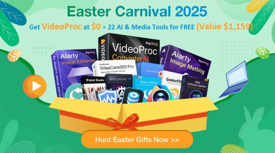 VideoProc Easter Carnival Giveaway - Visit promo2day.com promo2day.com/showthread.php…