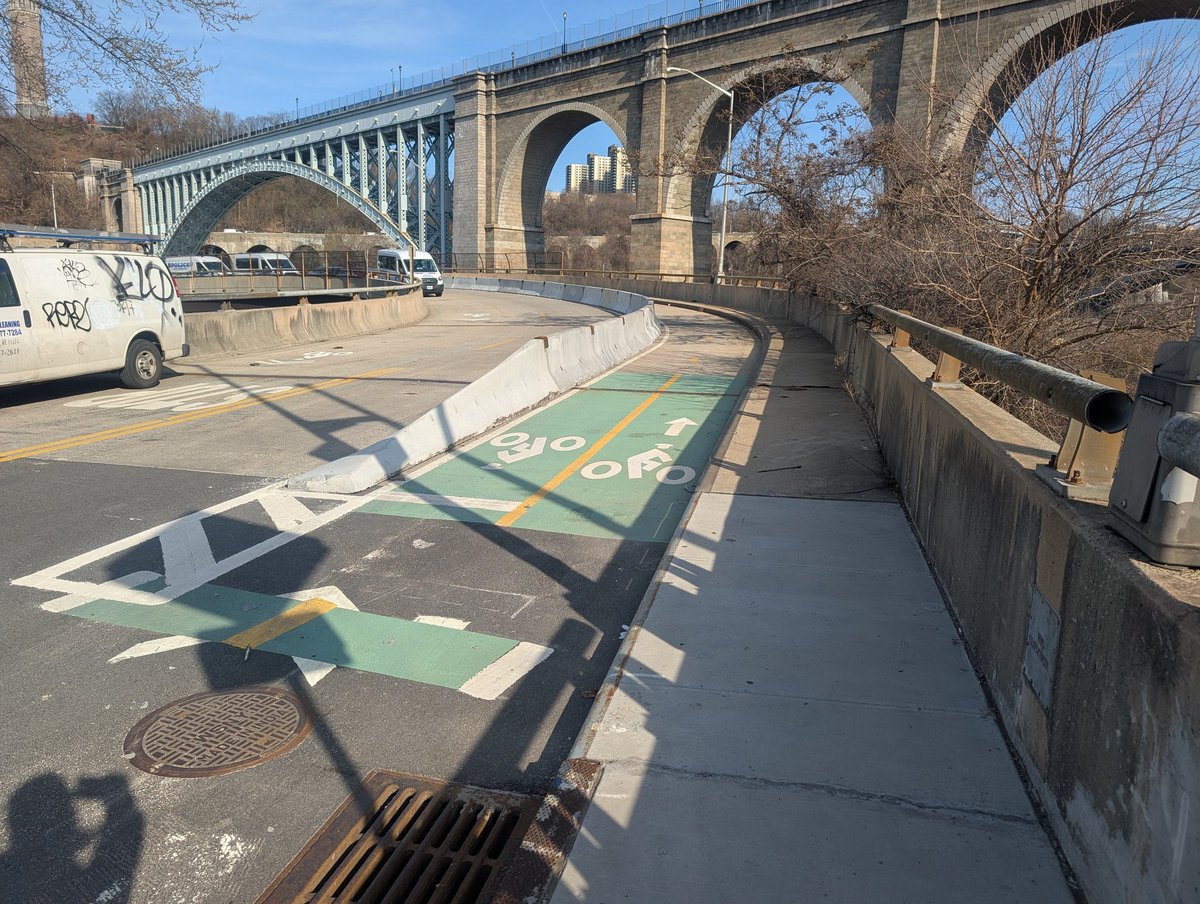 We are excited to see that <a href="/NYC_DOT/">NYC DOT</a> has installed barriers on the ramp to the #HarlemRiverGreenway - this is a major step for the Greenway in the Bronx! #Greenways4NYC <a href="/SenatorSerrano/">Senator Jose M. Serrano</a> <a href="/RepRitchie/">Rep. Ritchie Torres</a> <a href="/bronxbp/">Bronx Borough President Vanessa L. Gibson</a> <a href="/RepEspaillat/">Adriano Espaillat</a> <a href="/Landondais77/">Landon Dais</a> <a href="/CMPiSanchez/">Council Member Pierina Sanchez</a> <a href="/althea4theBX/">Althea Stevens</a> <a href="/SenatorRJackson/">Robert Jackson</a>