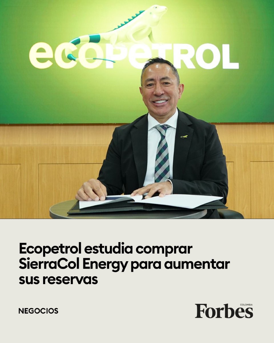 forbescolombia's tweet photo. Ecopetrol, la petrolera estatal de Colombia, está evaluando una posible compra de SierraCol Energy para aumentar sus reservas.
https://t.co/0pLQtU6Zsu https://t.co/7mSMf2p5iY