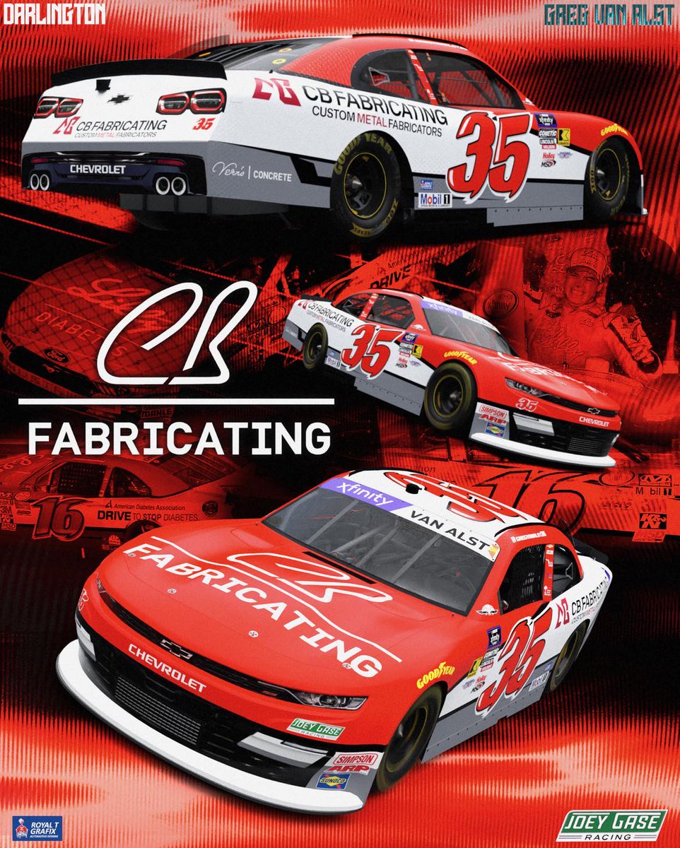 Toby Christie (@toby_christie) on Twitter photo .<a href="/GregVanAlst35/">Greg Van Alst</a> will raise diabetes awareness in this weekend's #NASCAR Xfinity Series throwback race at Darlington as he'll run a <a href="/driverRyanReed/">Ryan Reed</a> throwback paint scheme on his No. 35 <a href="/J_G_Motorsports/">Joey Gase Motorsports</a> Chevrolet. .<a href="/GregVanAlst35/">Greg Van Alst</a> will raise diabetes awareness in this weekend's #NASCAR Xfinity Series throwback race at Darlington as he'll run a <a href="/driverRyanReed/">Ryan Reed</a> throwback paint scheme on his No. 35 <a href="/J_G_Motorsports/">Joey Gase Motorsports</a> Chevrolet.