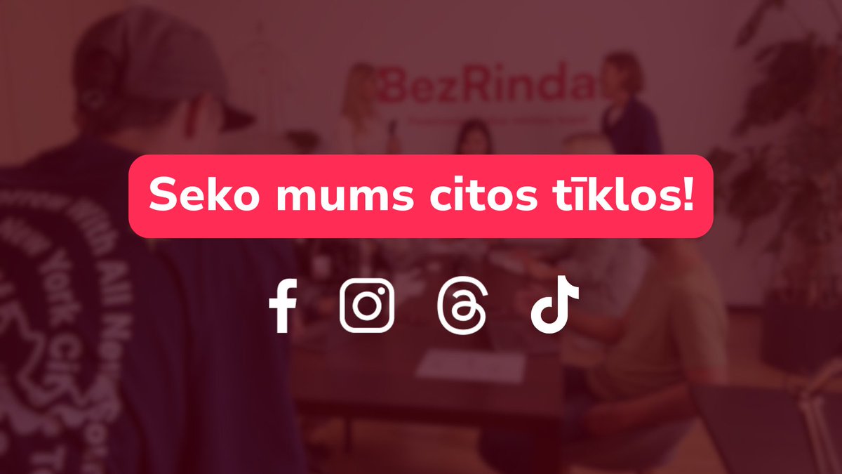 📢 Dārgie sekotāji! 📢
Vēlamies paziņot, ka uz laiku pārtraucam aktivitātes šajā platformā. Mēs novērtējam Jūsu atbalstu un aicinām sekot mums arī citos sociālajos tīklos, kur turpināsim dalīties ar jaunumiem, piedāvājumiem un citām interesantām ziņām.🌟

Jūsu BezRindas 🎟