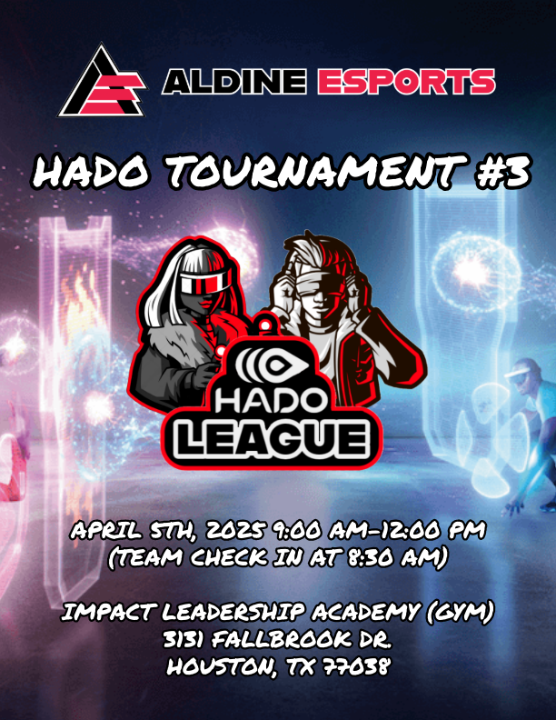 Aldine Esports (@aldineesports) on Twitter photo The road to the HADO Cup🏆goes through THIS! Catch our elementary clubs in their last regular-season HADO Tournament! Who will gain momentum for next month? Tournament information below ⬇️
<a href="/Hill_AISD/">Hill Elementary School</a> <a href="/OrangeGroveAISD/">Orange Grove Tigers</a> <a href="/StehlikES_AISD/">Stehlik Elementary</a> <a href="/MarcellaES_AISD/">Marcella Elementary</a> <a href="/Escamilla_AISD/">Escamilla Elementary School</a> <a href="/usa_hado/">hado-usa</a> The road to the HADO Cup🏆goes through THIS! Catch our elementary clubs in their last regular-season HADO Tournament! Who will gain momentum for next month? Tournament information below ⬇️
<a href="/Hill_AISD/">Hill Elementary School</a> <a href="/OrangeGroveAISD/">Orange Grove Tigers</a> <a href="/StehlikES_AISD/">Stehlik Elementary</a> <a href="/MarcellaES_AISD/">Marcella Elementary</a> <a href="/Escamilla_AISD/">Escamilla Elementary School</a> <a href="/usa_hado/">hado-usa</a>