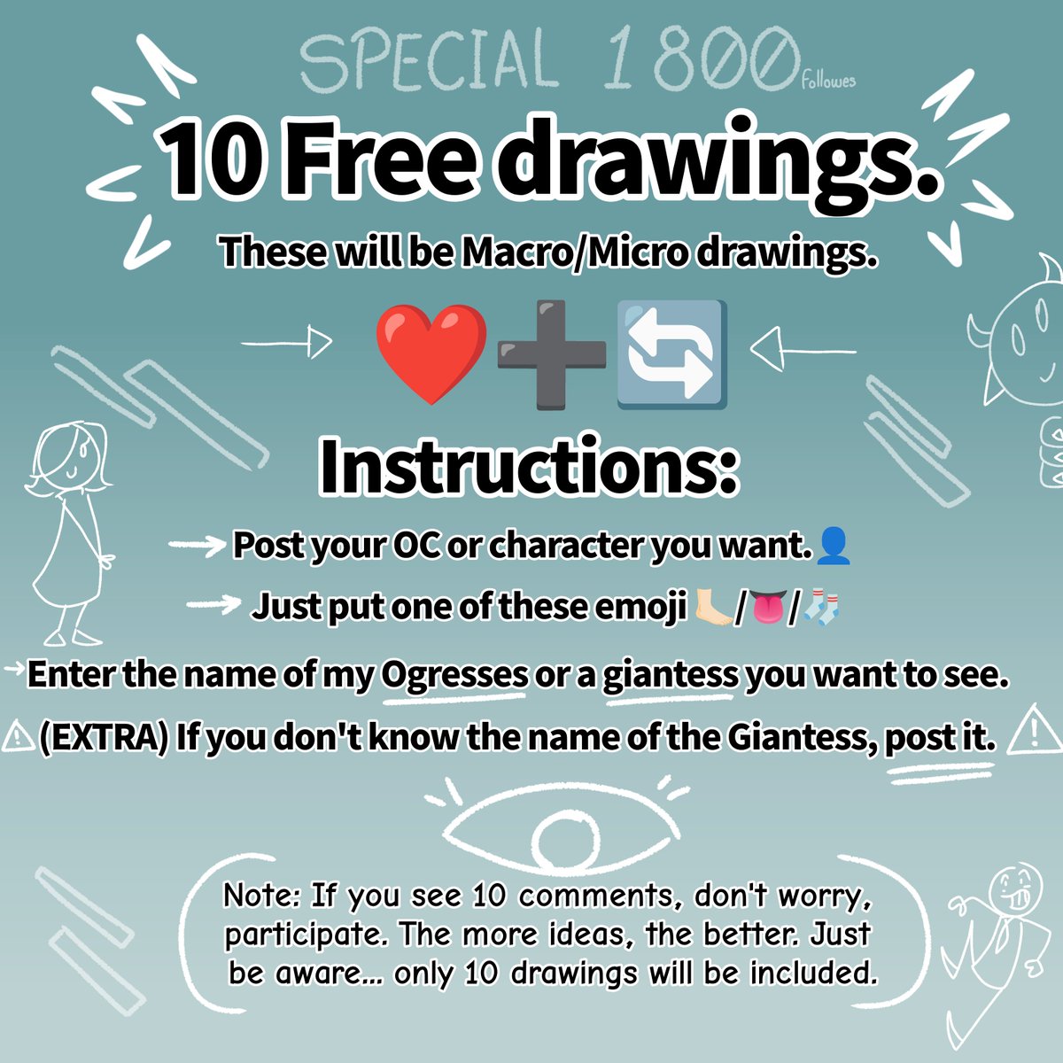 ⭐️⭐️⭐️¡SPECIAL 1800 Followers!⭐️⭐️⭐️
#giant #giantess #macro #micro #Size #sizetwittter 
(NOTE: If I don't know your giantess, please try to specify)