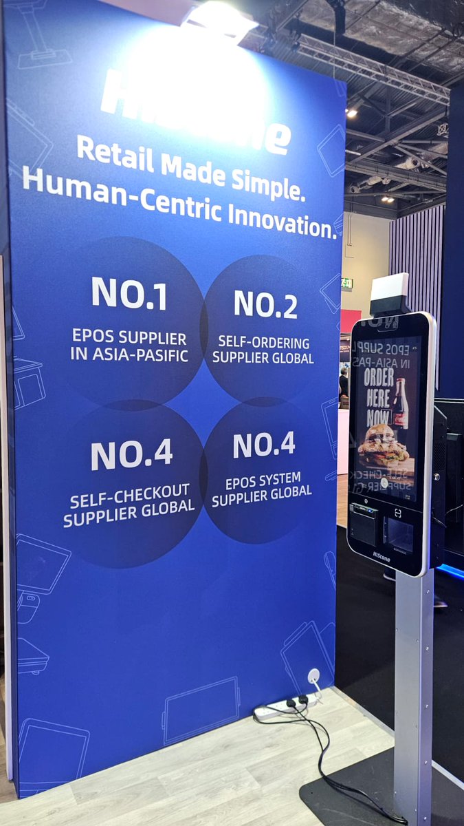 Hisense_HiStone's tweet photo. #RTS2025  is live — and so are the solutions redefining how retail works at its best.
From modular #selfcheckouts and sleek #EPOS systems to #AI-powered #scales, #HiStone is here to simplify the complex, elevate every touchpoint, and bring clarity to the point of service. https://t.co/HCpKBTNPYw