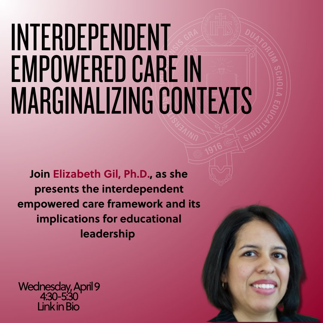 How does care shape learning for immigrant students? Join Dr. Elizabeth Gil on April 9 to explore the IEC framework &amp; its impact! ✨ 4:30 PM | Zoom + ELAP info session after!bit.ly/4bTJVpn