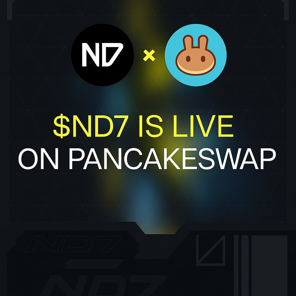 Nexdol's tweet photo. 💥 $ND7 is live on @PancakeSwap! 🥞
We’re excited to announce that the official $ND7 token is now available on PancakeSwap!
🔗 Buy now
📈 Get ready to join the smart financial revolution with ND7!
#ND7 #PancakeSwap #Crypto #Stablecoin #DeFi #BSC https://t.co/ISSRCFnFhx