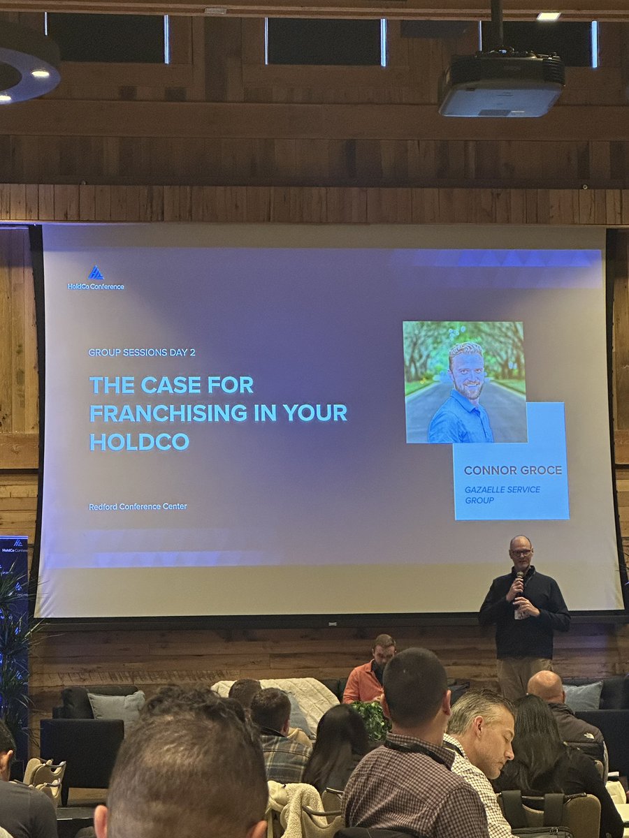 Aaron Harper (@aaronharperceo) on Twitter photo Great to see franchising as a topic at a SMB event!!
HoldCo Conference continues to be incredibly impressive
Nice work <a href="/WilsonCompanies/">John Wilson</a> and <a href="/girdley/">Michael Girdley</a> Great to see franchising as a topic at a SMB event!!
HoldCo Conference continues to be incredibly impressive
Nice work <a href="/WilsonCompanies/">John Wilson</a> and <a href="/girdley/">Michael Girdley</a>
