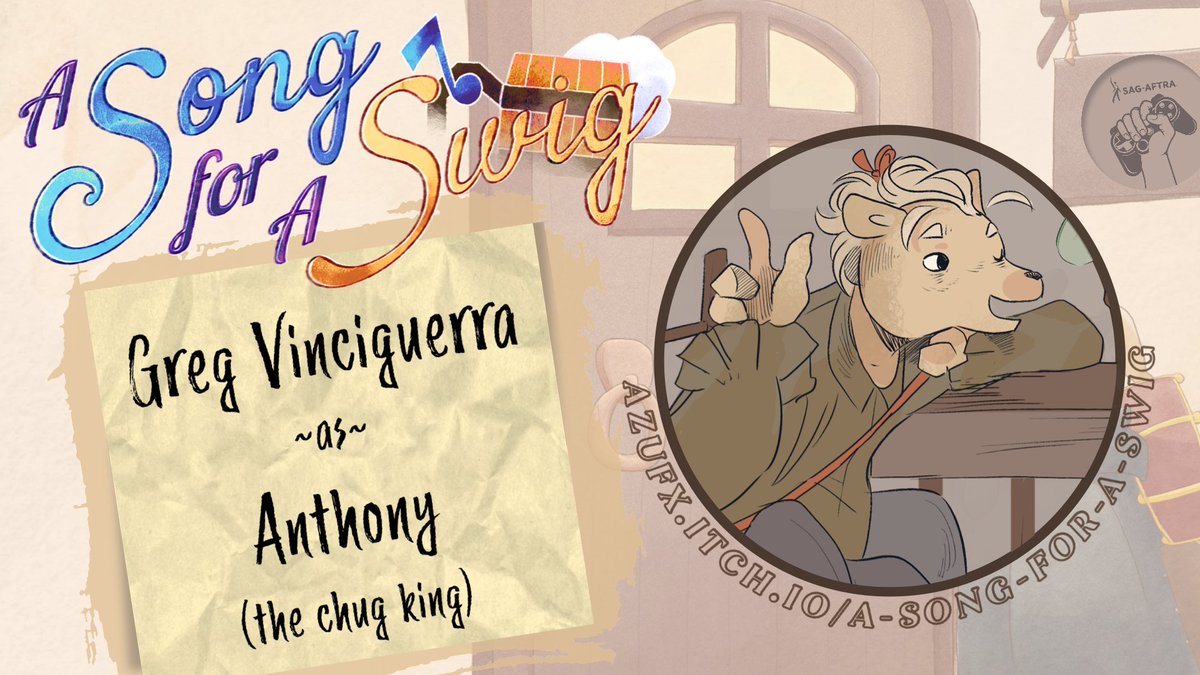 GregSaysStuff's tweet photo. Who here had me playing a completely obnoxious frat bro on their 2025 bingo card? @_AzuFx_ made it happen in #ASongForASwig, a fun, free #NaNoRen02025 project that signed the new SAG-AFTRA game jam waiver!
You can play it here: https://t.co/oqHycuYN7s https://t.co/UDfFGCraW5
