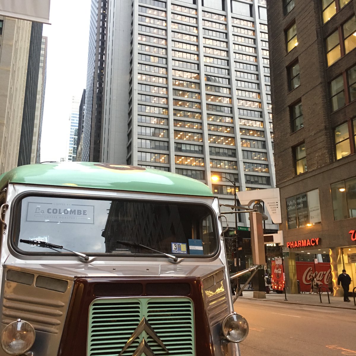 Thursday April 24 - Billy is heading to 20 W Wacker this morning! Fuel your day with coffee and donuts - come on over. 20 W Wacker 7am-2pm or sold-out. See you there!