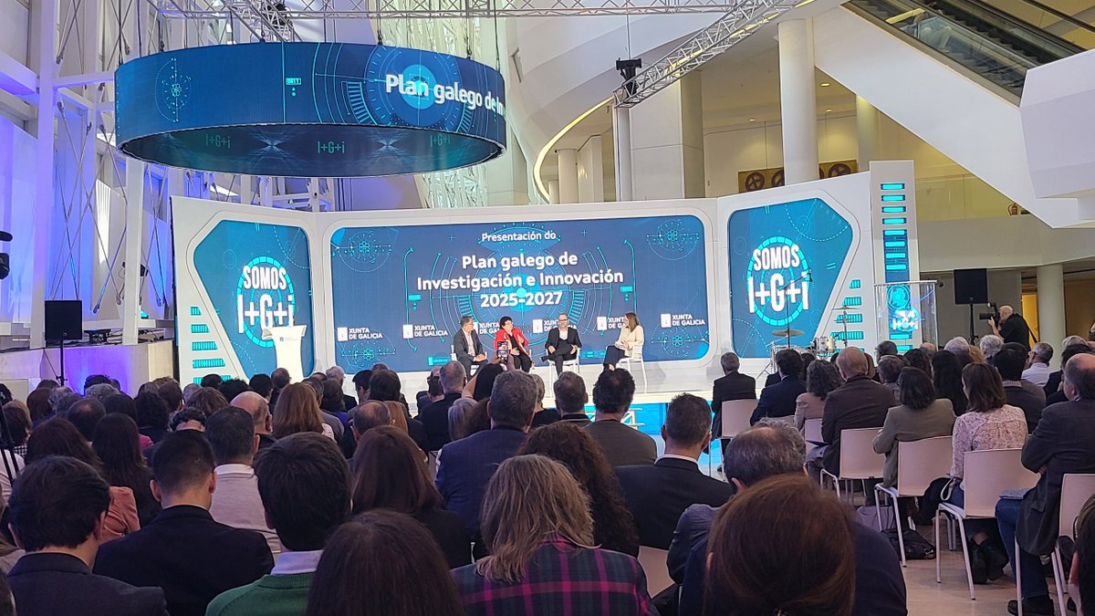 Hoxe estivemos na presentación do Plan Galego de #Investigación e #Innovación 2025-2027, a folla de ruta para todos os axentes que traballamos na I+D+i en #Galicia:
#biotecnoloxía #deeptech #cleantech #innovaciónlocal
Somos I+G+i!
<a href="/Xunta/">Xunta de Galicia</a> <a href="/axenciaGAIN/">Axencia Galega de Innovación</a>