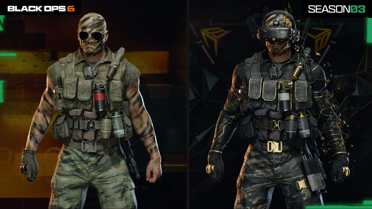 CoDQG_'s tweet image. 🟡 Voici le contenu du Passe de Combat / Black Cell de la Saison 3 de #BlackOps6 &amp;amp; #Warzone