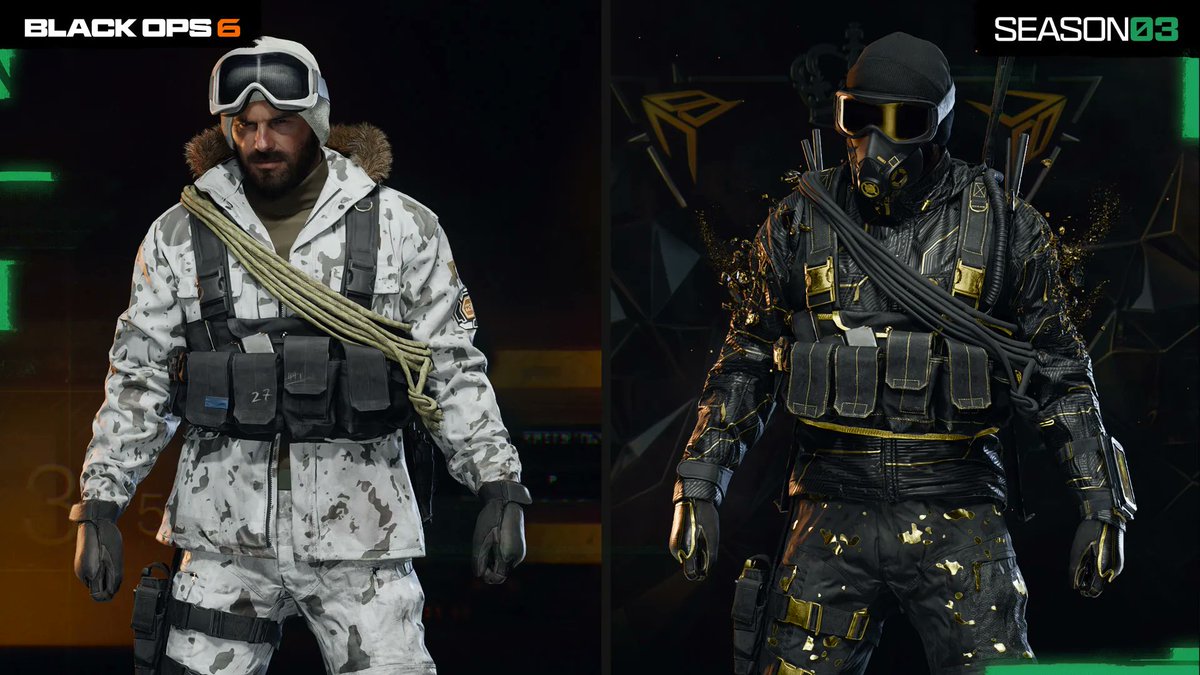 CoDQG_'s tweet image. 🟡 Voici le contenu du Passe de Combat / Black Cell de la Saison 3 de #BlackOps6 &amp;amp; #Warzone