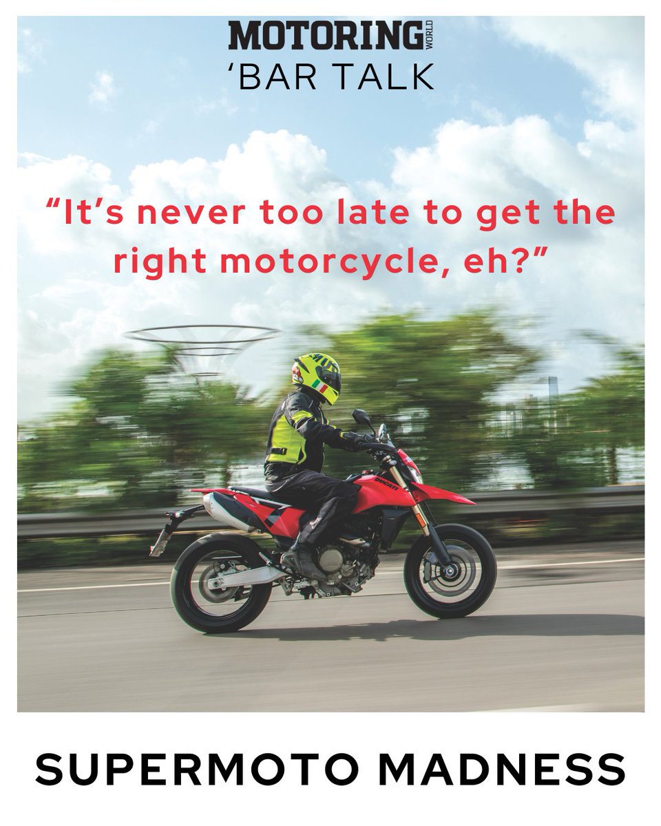 MyMotoringWorld's tweet photo. ‘A supermoto, by intent and design, is more right than most’ says Kartik Ware in the March 2025 edition of ‘Bar Talk. Click here to read: https://t.co/ykOengdjeM
#Supermoto #Supermotard #Motorcycle #KTM #Ducati #Husqvarna #Suzuki #Aprilia #Gilera #BarTalk #MotoringWorld https://t.co/m1rYeqPSVj