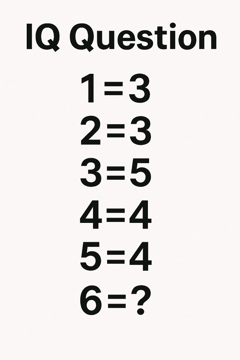 NumberNinjaX's tweet image. "Can you crack this IQ puzzle? Drop your answer in the comments! 🤔🔥"

#IQTest #BrainTeaser #RiddleMeThis #PuzzleChallenge #MindGame #ThinkOutsideTheBox #LogicalThinking #MathPuzzle #ChallengeYourBrain