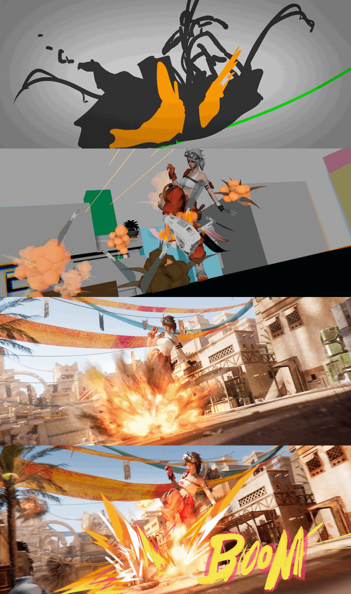 PlayFragPunk's tweet photo. Our Lancers, the stars of the show—see their journey from rough sketches to Cinematic Trailer! 🎨🔥

Swipe to see the evolution! 👀

#FragPunk #BreakTheRules https://t.co/VW5Jq7Yn1U