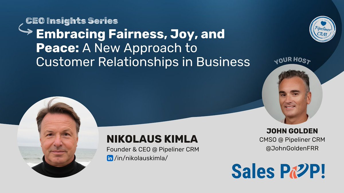 Sales POP! (@realsalespop) on Twitter photo 🚀 CEO Insights – Episode 2 is here! 🎙️
<a href="/kimlanikolaus/">Nikolaus Kimla</a> shares the power of vision in leadership and its impact on success. 📺 Watch now: zurl.co/GFVxd
#CEOInsights #Leadership #BusinessGrowth 🚀 CEO Insights – Episode 2 is here! 🎙️
<a href="/kimlanikolaus/">Nikolaus Kimla</a> shares the power of vision in leadership and its impact on success. 📺 Watch now: zurl.co/GFVxd
#CEOInsights #Leadership #BusinessGrowth