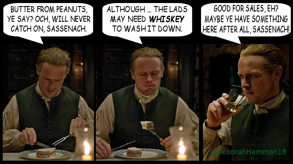 OutlandishScot's tweet photo. Here’s an April 2nd National Peanut Butter & Jelly Day #Outlander rerun from @DeborahHammon18; @SamHeughan #NationalPBJDay #NationalPeanutButterAndJellyDay https://t.co/24XrPXk391