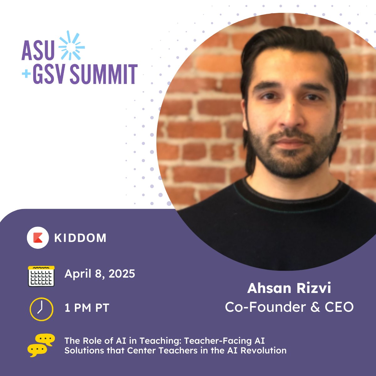 Who's going to the ASU+GSV Summit next week? 

When you're there, don't miss Osarugue Michelle Odemwingie, Sarah J. Johnson, and Ahsan Rizvi on the panel discussion, "The Role of AI in Teaching: Teacher-Facing AI Solutions that Center Teachers in the AI Revolution," moderated by