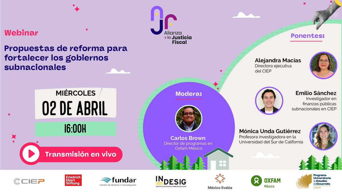 📢 ¡Es hoy! 📢

💻 Acompáñanos en el webinar donde presentaremos el documento: "Propuestas de reforma para fortalecer los gobiernos subnacionales" con <a href="/maacias/">Alejandra Macías @maacias.bsky.social</a>, <a href="/cabrowns/">Carlos Brown</a>, <a href="/emiliosanchezsc/">Emilio Sánchez</a> y Mónica Unda.

Iniciamos a las 16:00 horas 🕓