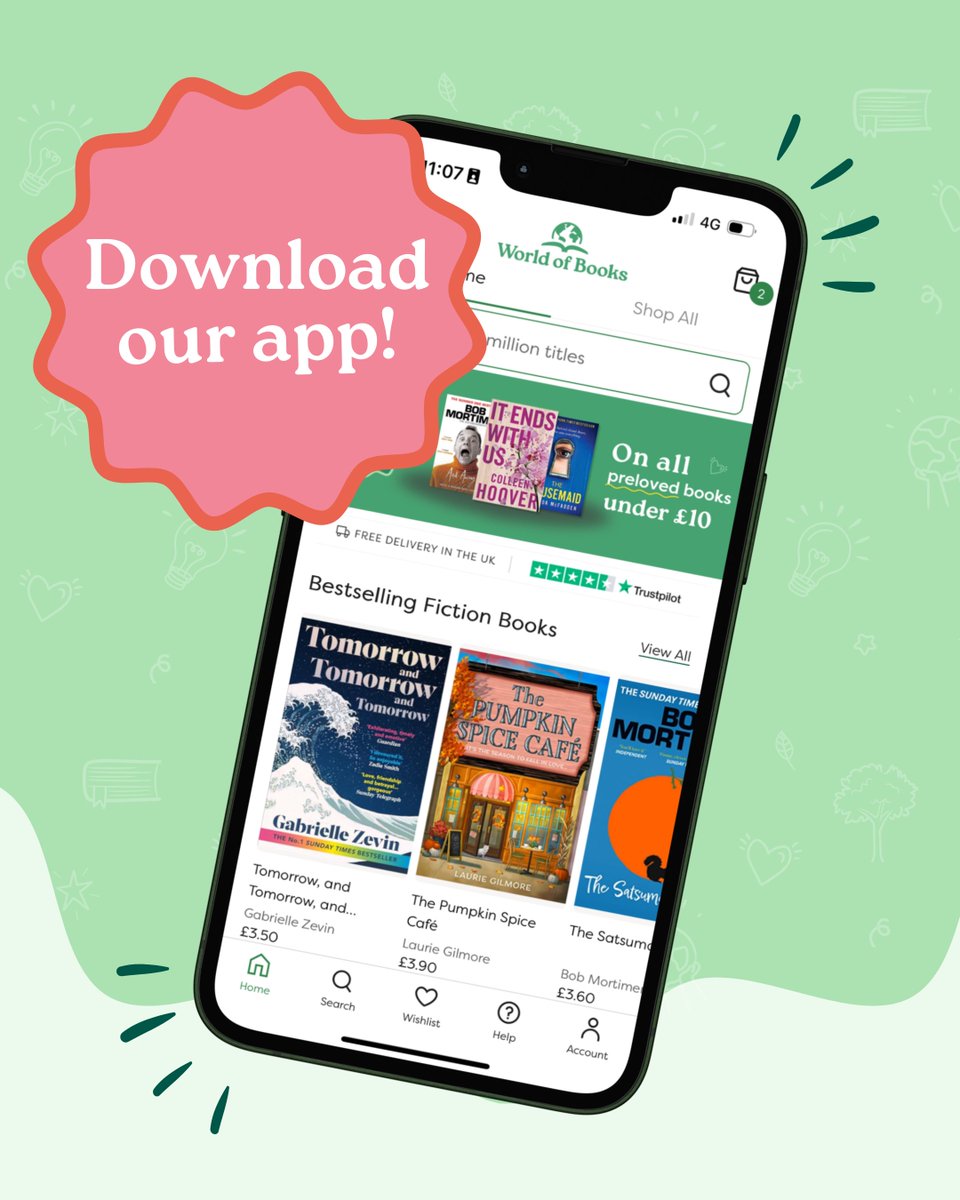 We’ve launched the World of Books app! 📲✨

Get push notifications for exclusive deals, save your wishlist, and shop faster than ever. Plus, it’s super convenient when you’re on the go! Basically, it's your new favourite app. Go download it now! 📚

UK only