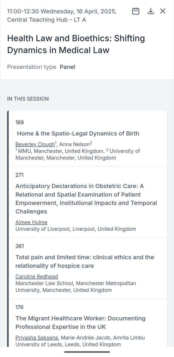 Lots coming up for the Shifting Dynamics in Medical Law Network. If you're at the <a href="/SLSA_UK/">SLSA</a>  do come to our panel! <a href="/Anna_Nelson95/">Dr Anna Nelson</a> 

Then on 20th May we have an online Network event-Thinking about movement. More info here eventbrite.co.uk/e/shifting-dyn…