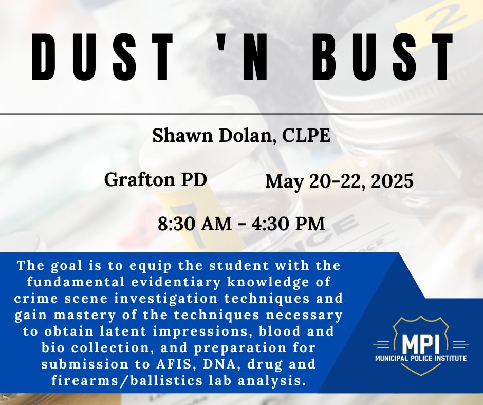 MPITraining's tweet image. Dust 'n Bust (3 Day)
Click the link below to read more!
mpitraining.com/events/dust-n-…
#police #policetraining #lawenforcement #lawenforcementtraining #mpi #leadership #massachusetts #training #trainwiththebest