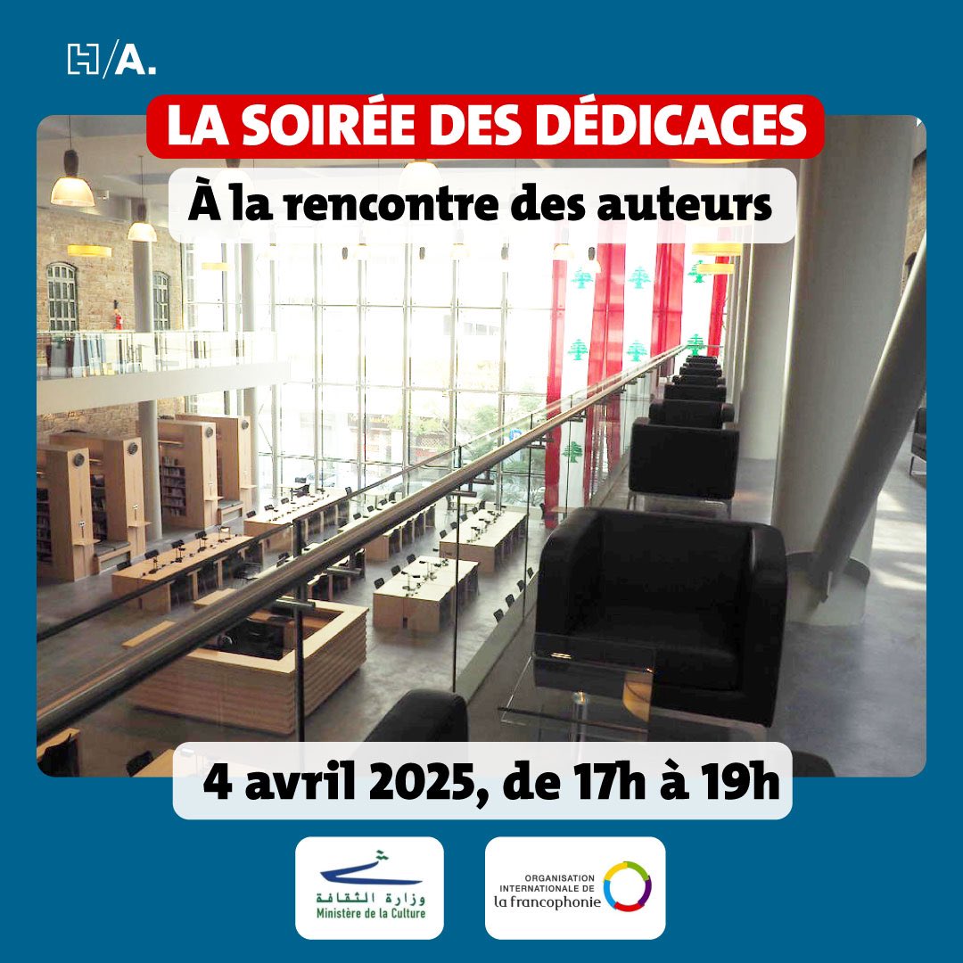 ✍️  Nayla de Freige, Maria Saad, et Fadlallah Dafher vous attendent à la « Soirée des Dédicaces » organisée par le Ministère de la Culture, le vendredi 4 avril 2025, de 17h à 19h, à la Bibliothèque Nationale.
🇱🇧
#liban #histoireduliban #histoireillustreeduliban #hachetteantoine