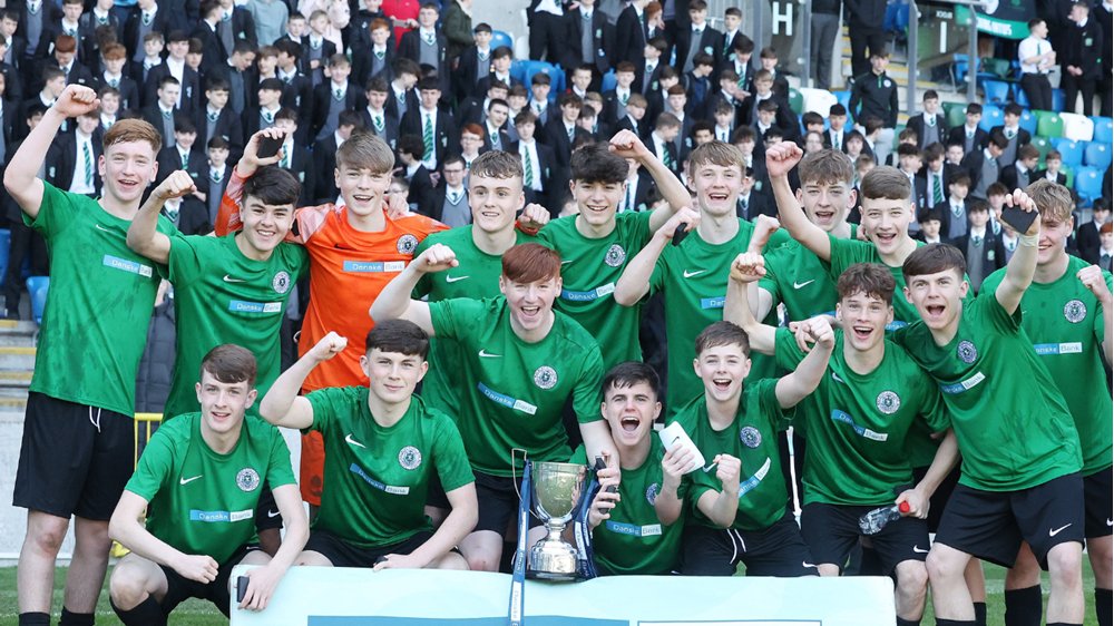 IrishFA's tweet photo. Congratulations to our U16 boys Schools' Cup winners, St Malachy’s College 👏🏻 https://t.co/4TwMJPccH6