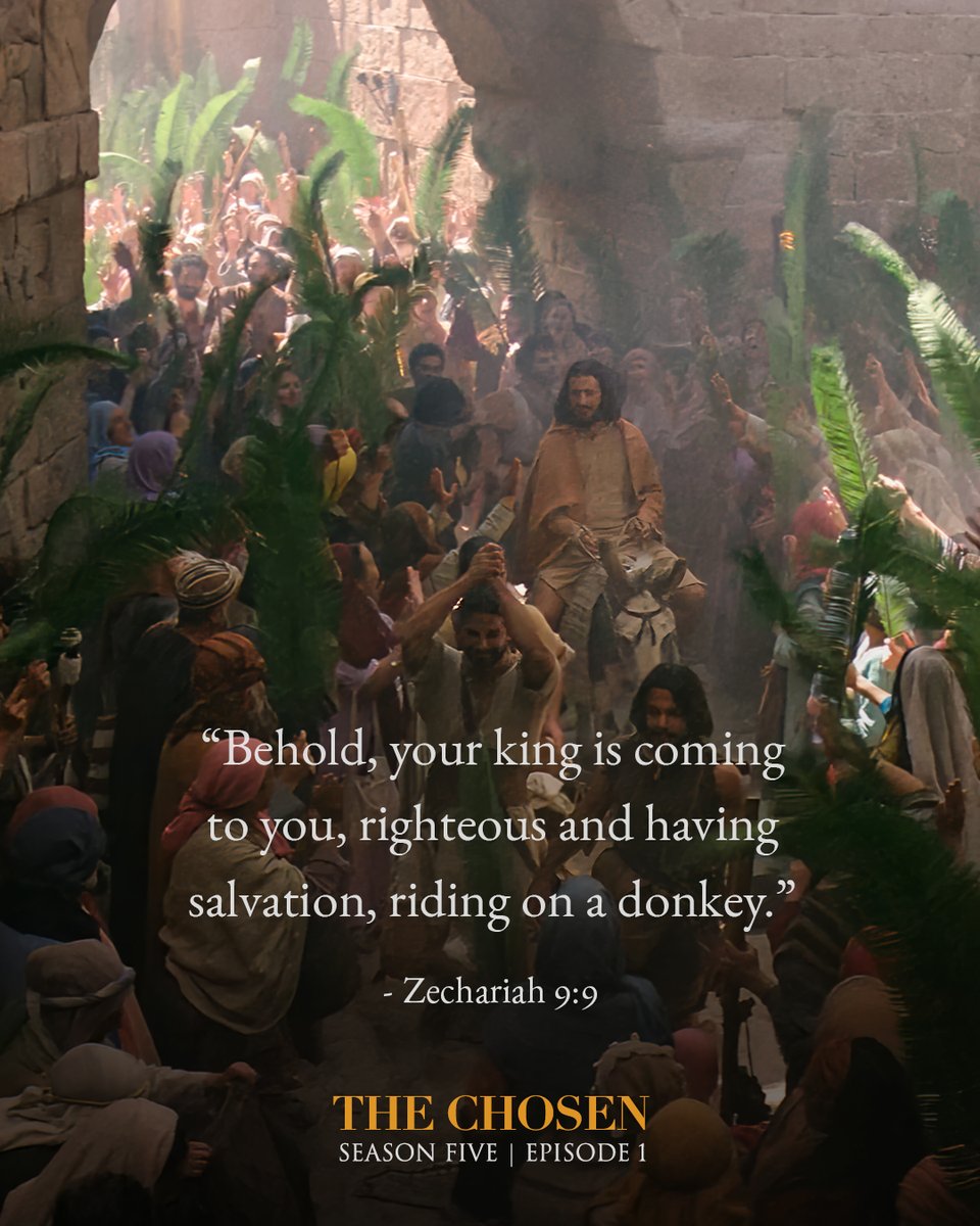 A prophecy fulfilled. Witness the Triumphal Entry in The Chosen: Last Supper Part 1. Season 5, Episodes One and Two are in U.S. and Canadian theaters now. We’ll see you there.