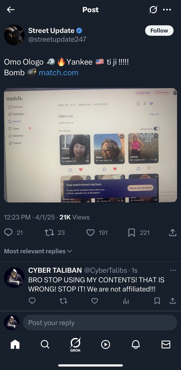 TALIBANS get on this niggas page and tell him to STOP this crap! They claim dey do it, why not create it yourself! I don’t need even 1k followers. I don’t seek validation. Let them stop misleading gullible and struggling working boys! 
THIS IS WRONG! <a href="/streetupdate247/">Street Update</a>