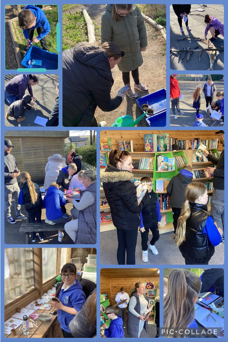 Perfect weather for a PACT session!😎Y4 colour mixed to try to capture the colours in the garden, planted seeds following Welsh instructions, created labelled skeletons and added organs as well as taking part in a library challenge! We all had fun! 🦋